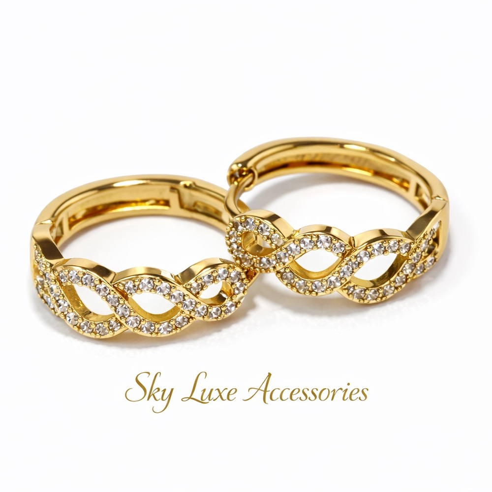 Sky Luxe Gold Infinity Earrings